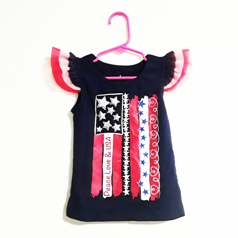 Patriotic Shirt Flag Top